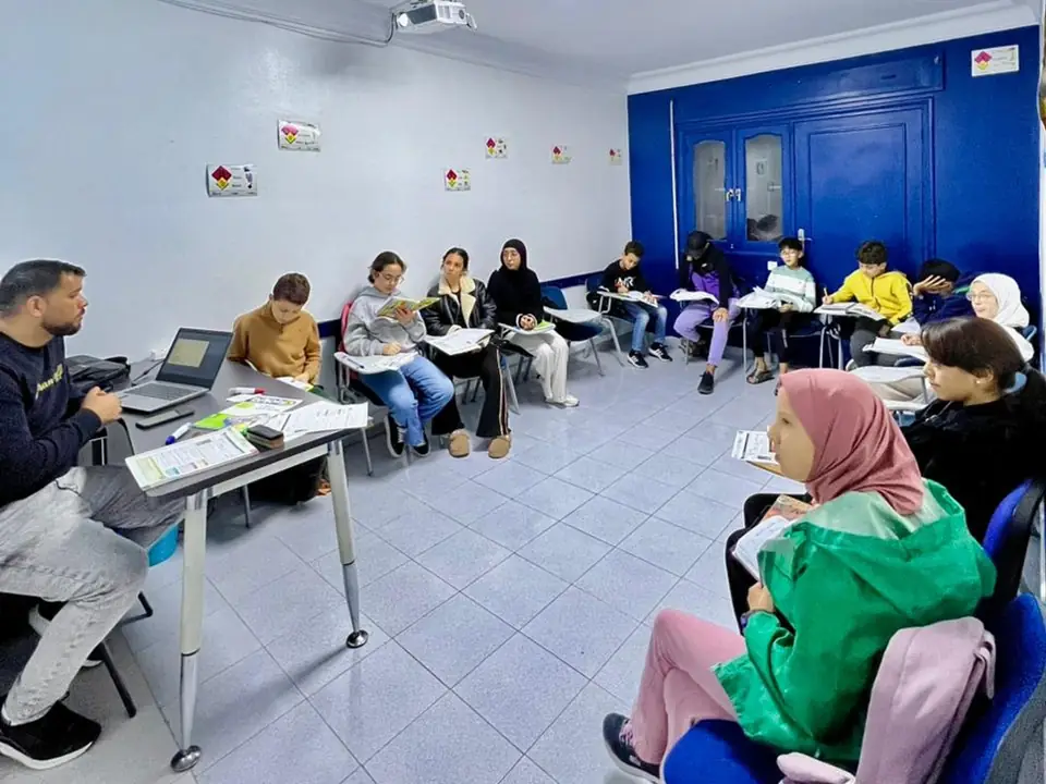 Cours en petit groupe au Future Learning Center à Tanger