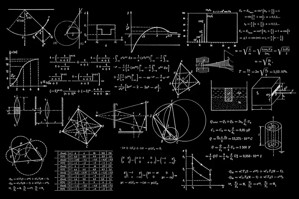 Tableau noir couvert de formules — la rentrée scolaire, saison de la méthode avant tout